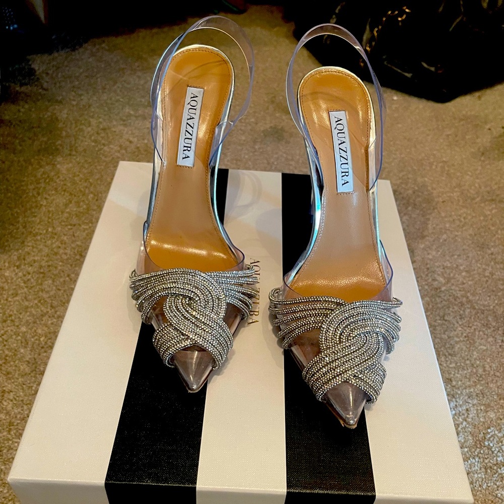Beautiful aquazzura Gatsby heels worn a few times.